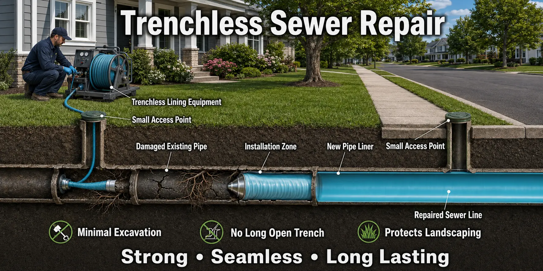 Northern Virginia Trenchless Sewer Pipe Repair